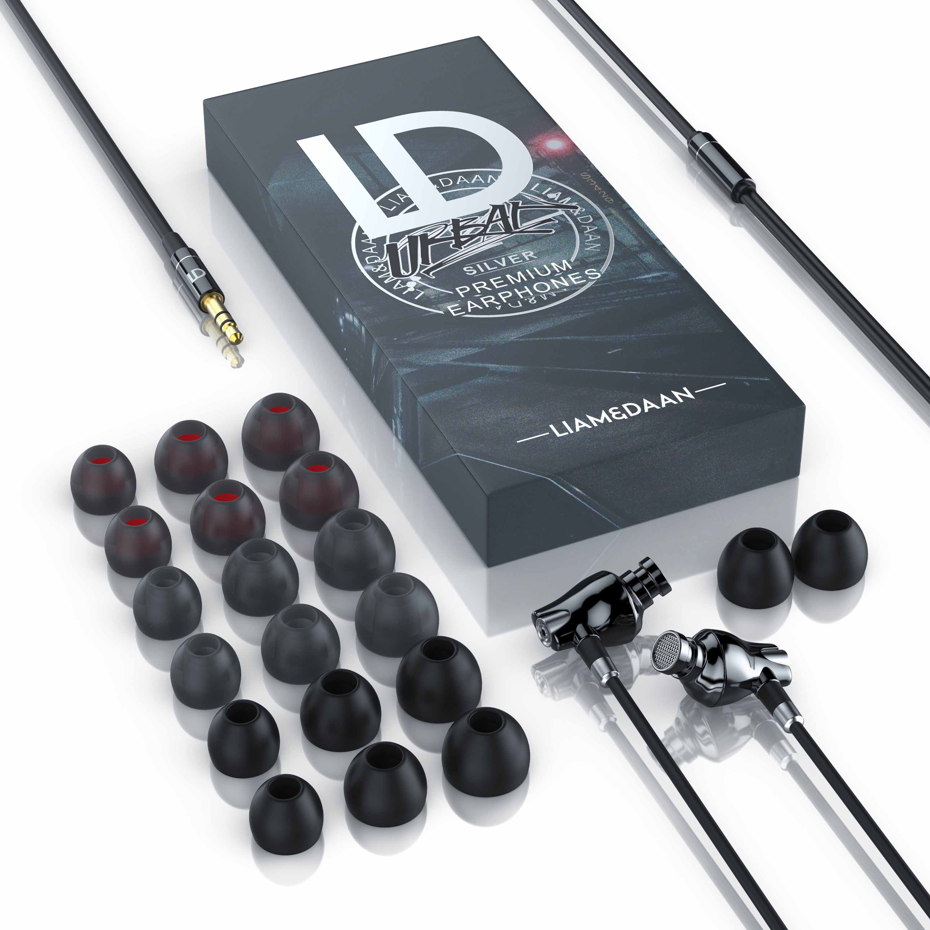 LIAM&DAAN Keramik In-Ear Kopfhörer Urban In Ear Earphone / 8mm Treiber / Aramid Kabel