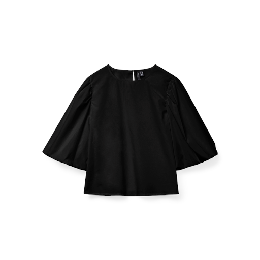 Vero Moda Ditte Ballon Bluse, Black, XL
