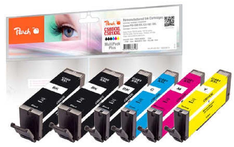 Tintenset Canon PGI-580XXL / CLI-581XXL 2x BK, 1x PBK/C/M/YDruckerpatronen: Schwarz, Photoschwarz, Cyan, Magenta, Gelb