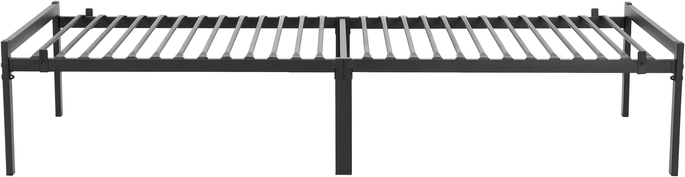 INOSIGN Metallbett »LIST Bett Bettgestell Bettrahmen Einzelbett Doppelbett« Stahlbett schwarz in TOP Qualität und 4 Breiten,  Bett mit 26 Lattenroste zum Schutz der Matratze Bestseller