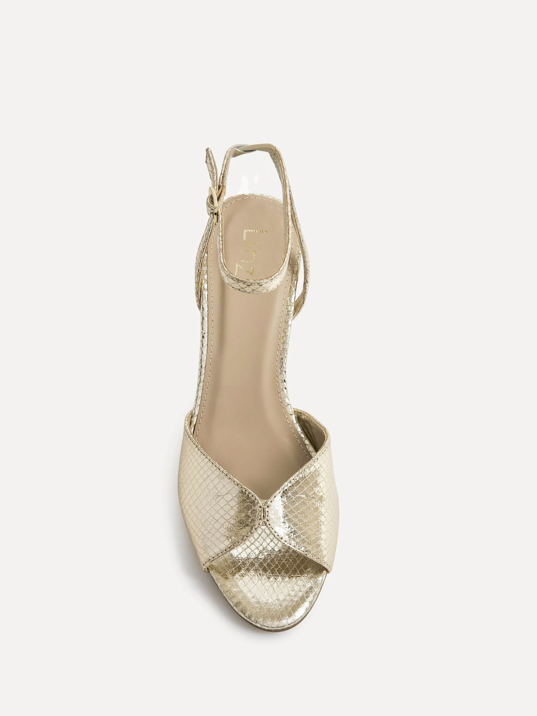 Goud - Linzi Parlour Peep Toe Stiletto Heel Sandals