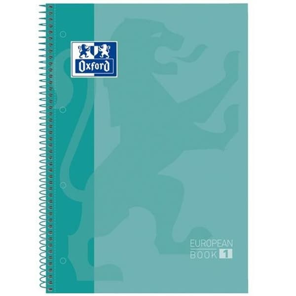 Notatblokk Oxford European Book Ice Mint A4 A4+ 80 Ark 5 Deler