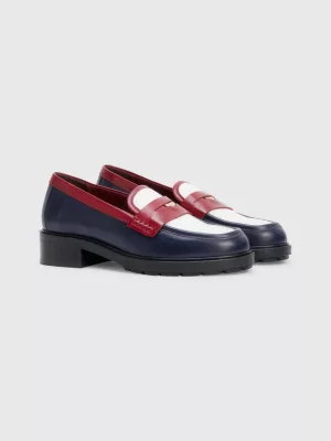 Mocassins de couro com blocos de cores da Crest Classic