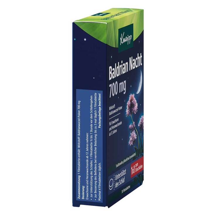 Kneipp Baldrian Nacht 700 mg Filmtabletten, 30 St