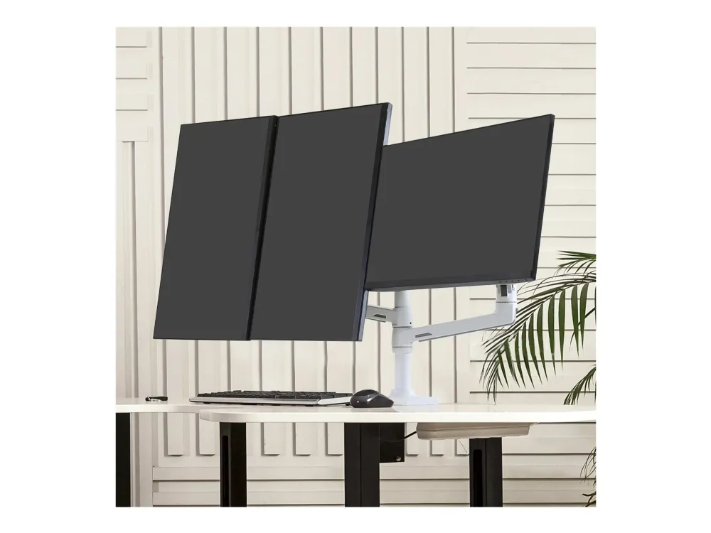 Ergotron LX Extension and Collar Kit - Komponenter til montering (drejelig arm, installations-hardware, hættedække, pælkrave) - for Monitor - hvid med grå nuancer - pælmontering - for P/N: 45-537-216