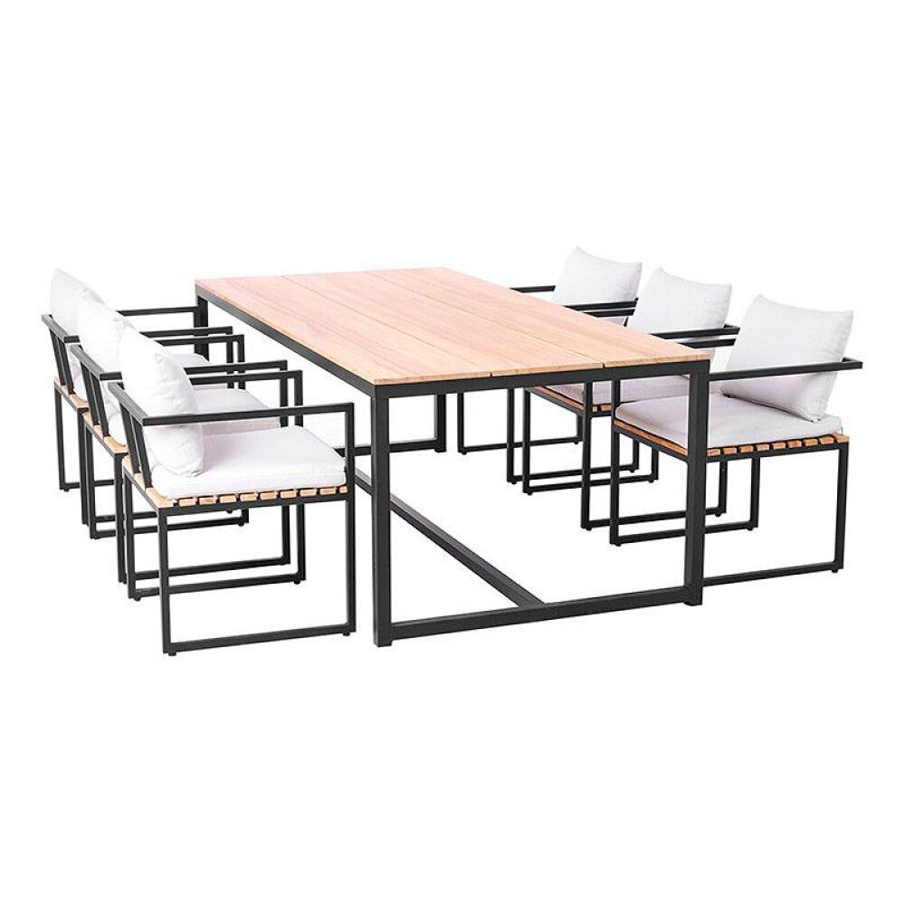 SPISEGRUPPE SENSUM EKSJÖ BOARD + 6 STOLER EKSJÖ TEAK