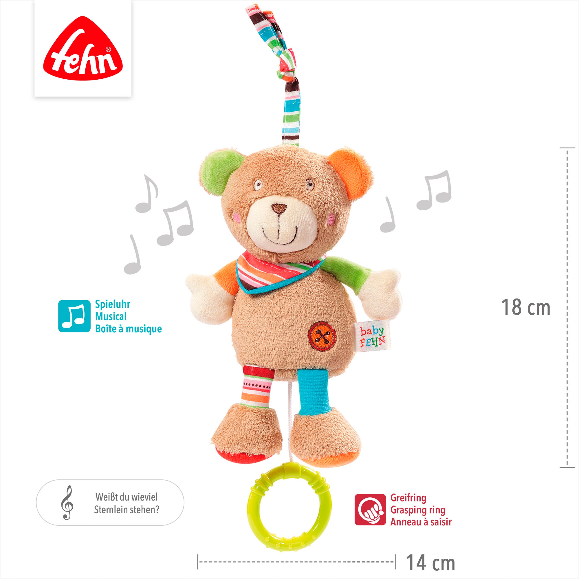 Fehn Spieluhr »Classic Stars, Teddy« mit herausnehmbarem Spielwerk