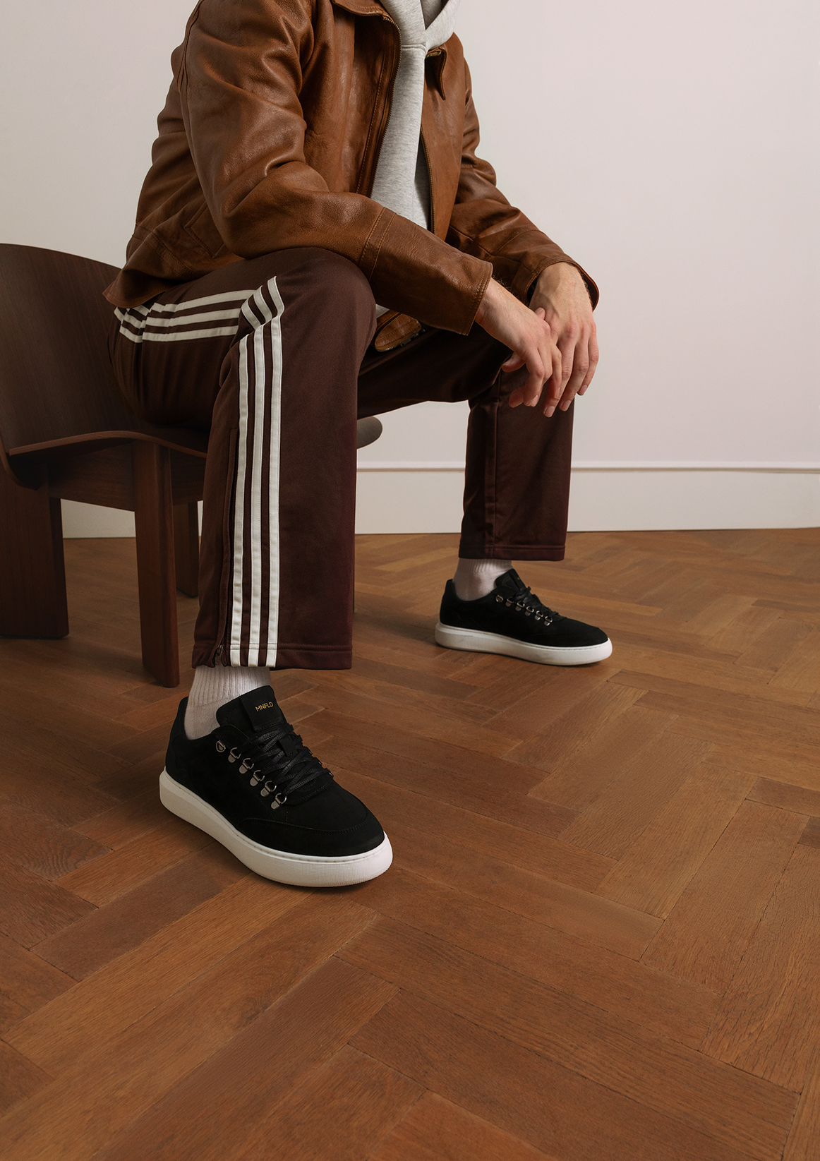 Zwarte nubuck sneakers