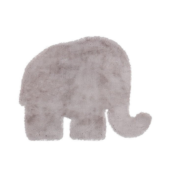 Kindervloerkleed - Huggy Olifant Grijs | Super fluffy!