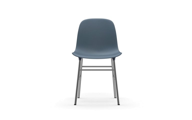 Normann Copenhagen Form Chair stoel met verchroomd onderstel bruin