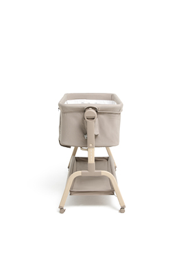 Beemoo CARE Motion Bedside Crib, Taupe/Wood