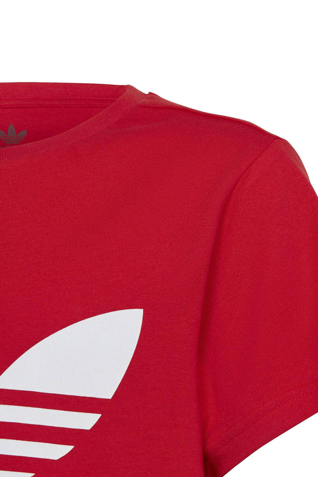adidas T-shirt Trefoil rood/wit