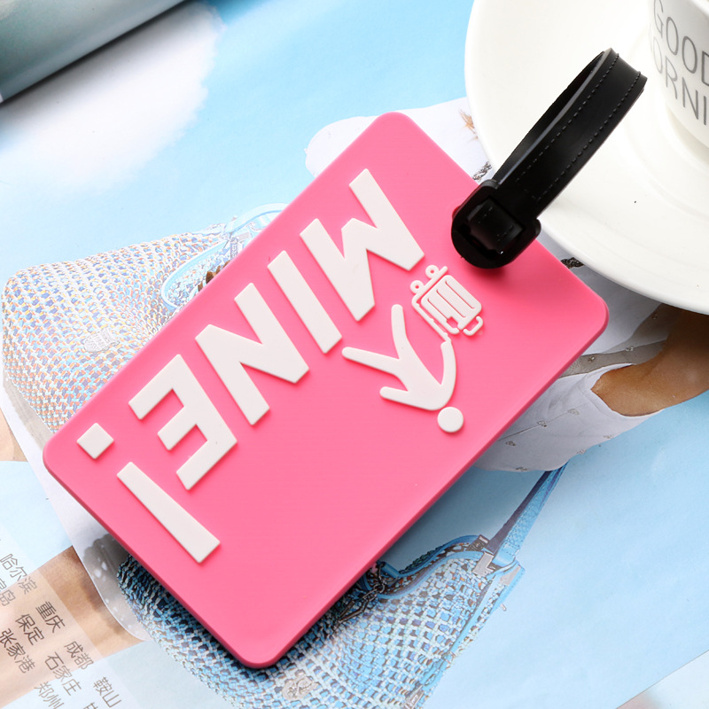 (4er Set) Silikon Kofferanhänger Gepäck Etiketten Luggage Tag mit Adressschild - NOT YOUR BAG