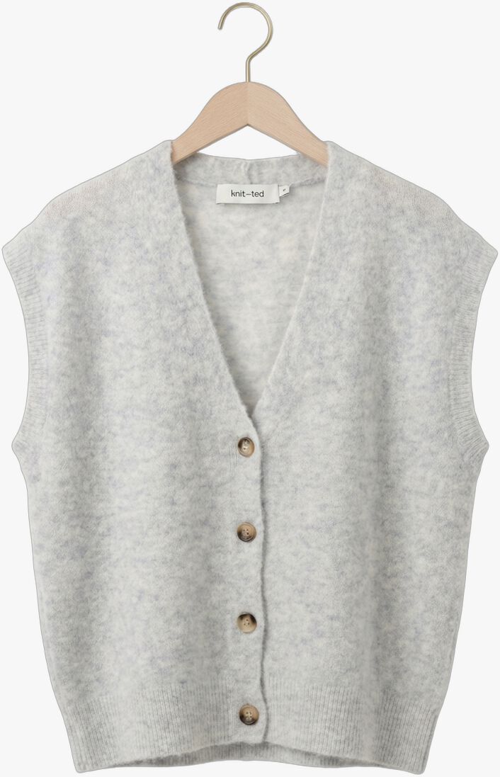 lichtblauwe knit-ted vest marble