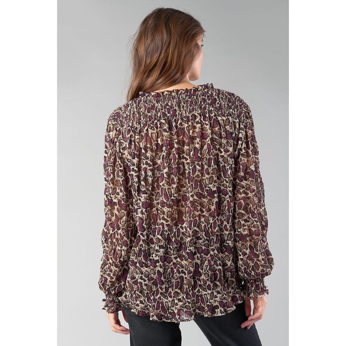 LE TEMPS DES CERISES<br>Blusa com gola alta e mangas compridas