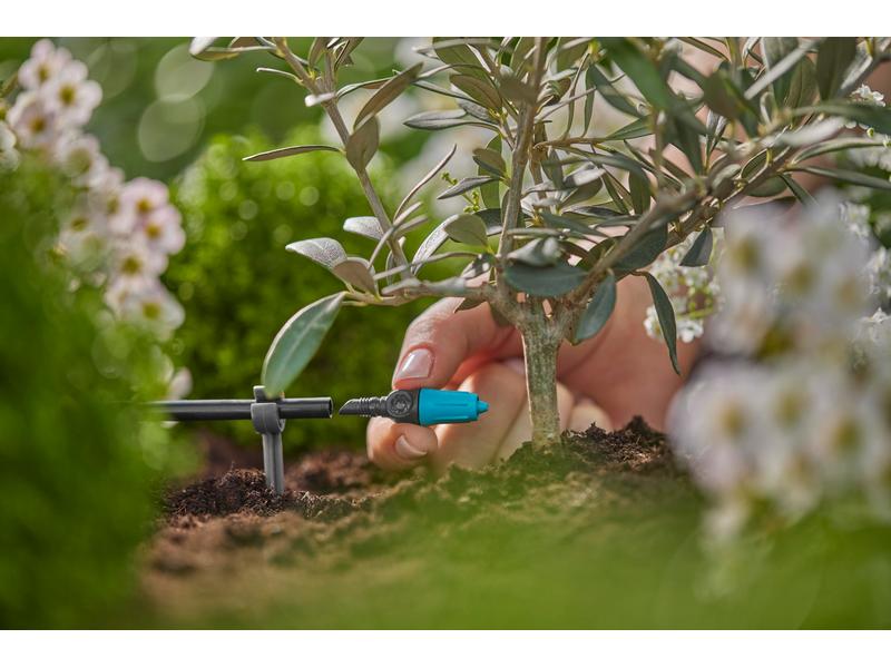 GARDENA Regulierbarer Endtropfer Micro-Drip-System 0-15l/h, Für eine punktuelle Bewässerung bei Pflanzen mit unterschiedlichem Wasserbedarf