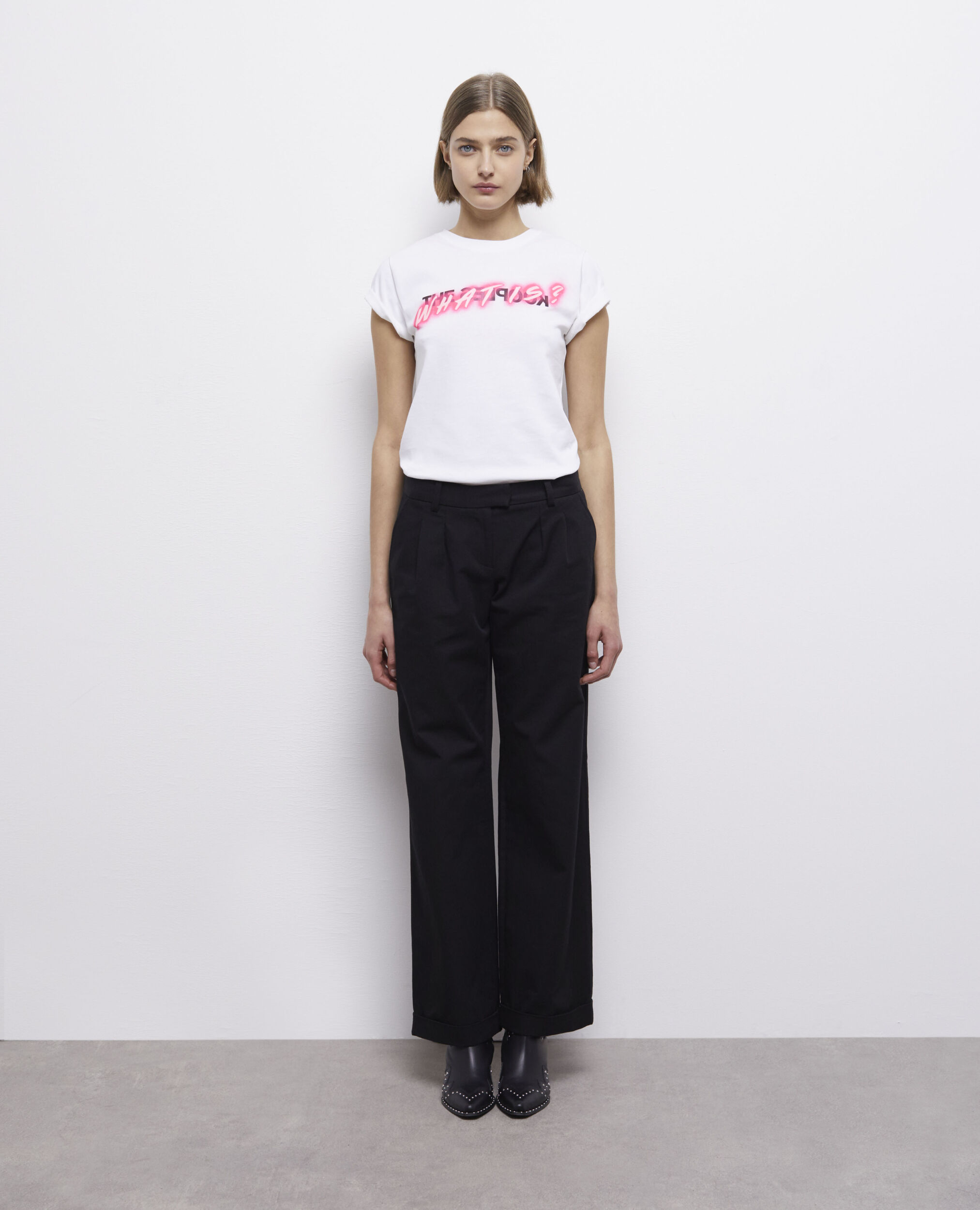 Pantalon large noir