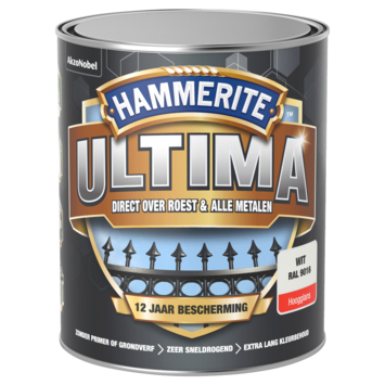 Hammerite Ultima metaallak 750ml hoogglans wit RAL9016