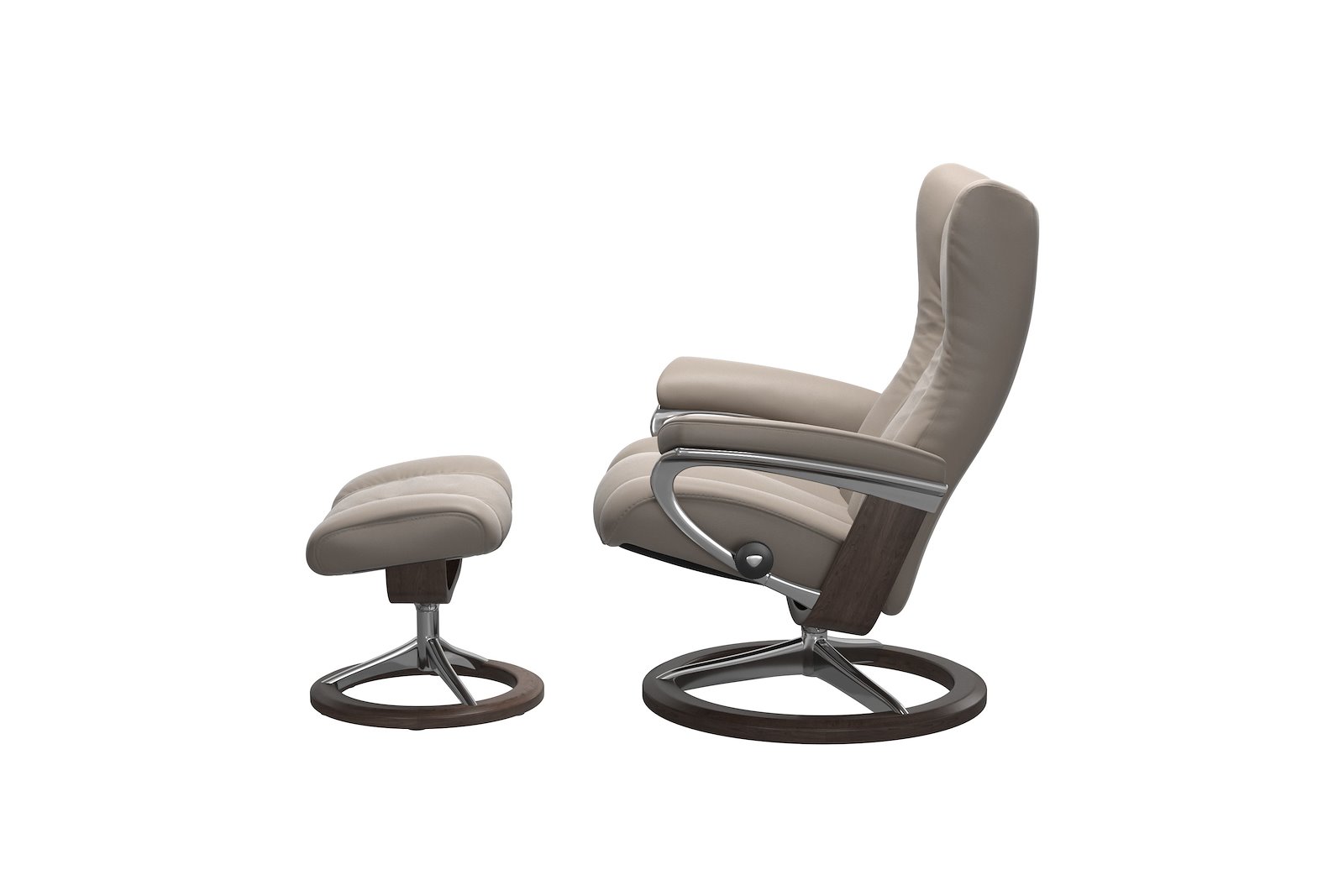 Wing lenestol m/krakk Hud Paloma Dark Mushroom - Signature Chrome - Eik