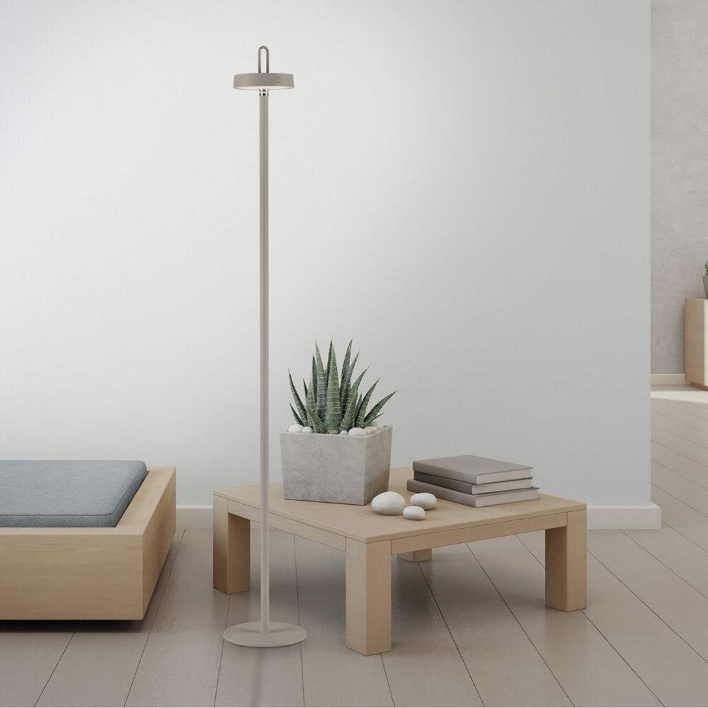 Amag LED-vloerlamp op batterijen in beige, 1,5 W, 80 lm, IP44
