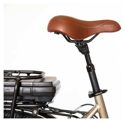 Vélo de Ville Électrique Mixte Bicyklet Claude Shimano Tourney 7V 500 Wh 700 mm Beige Marron