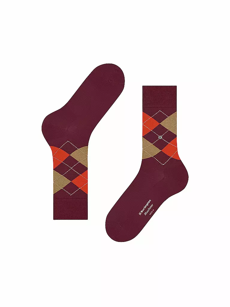 BURLINGTON Herren Socken MANCHESTER burgund  dunkelrot