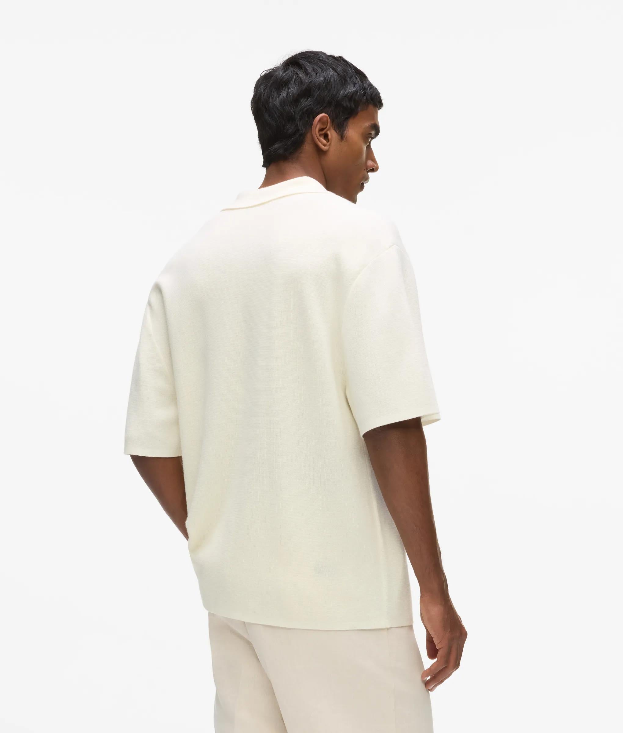 Gebreid boxy poloshirt