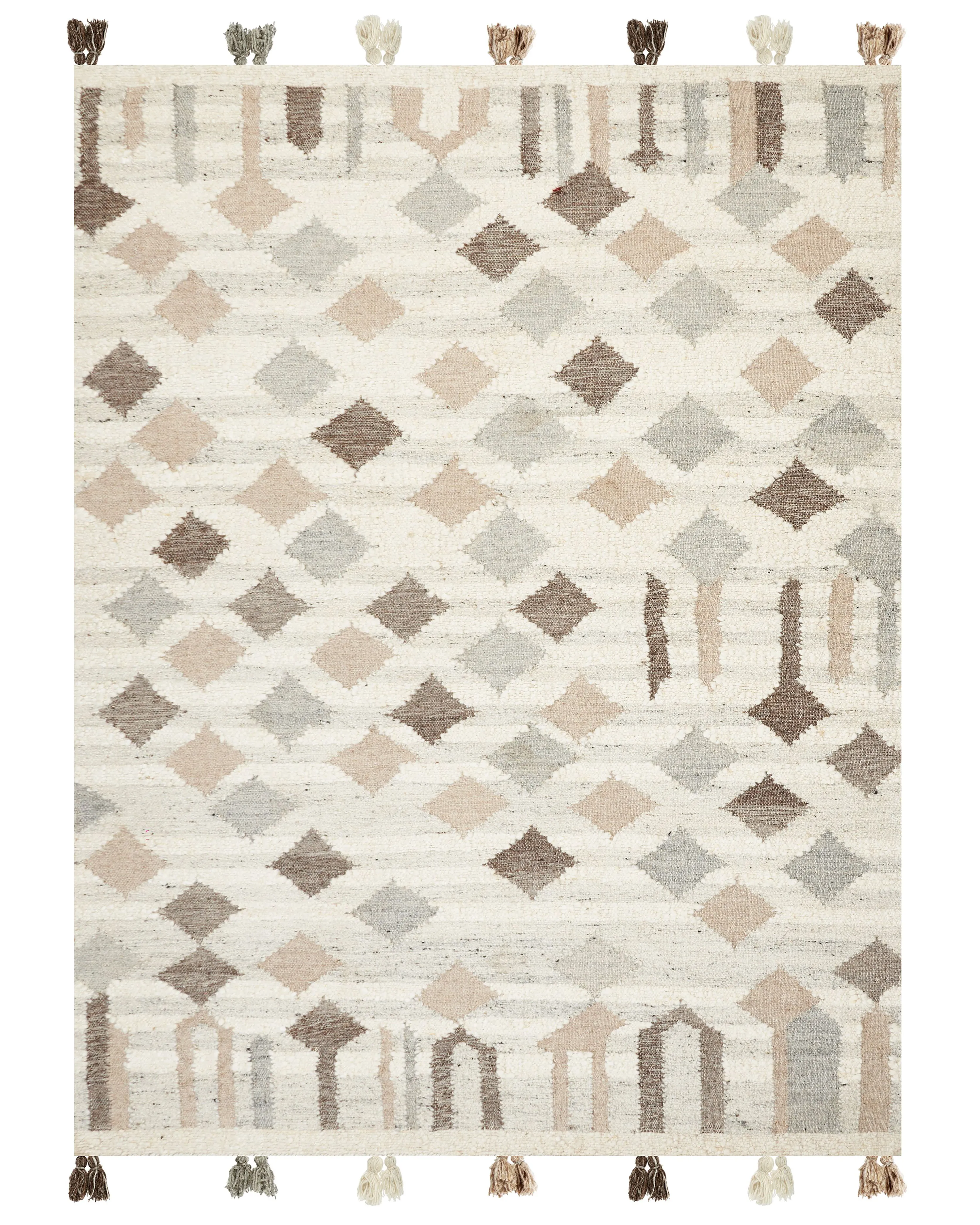 Vloerkleed KAGHTSRASHEN Beige 160 x 230 cm Wol Kelim
