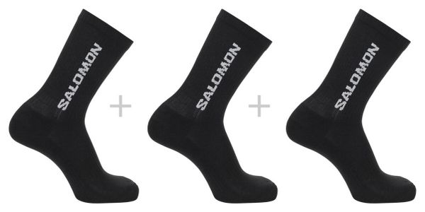 Chaussettes 3 Paires Salomon Everyday Crew Noir Unisex