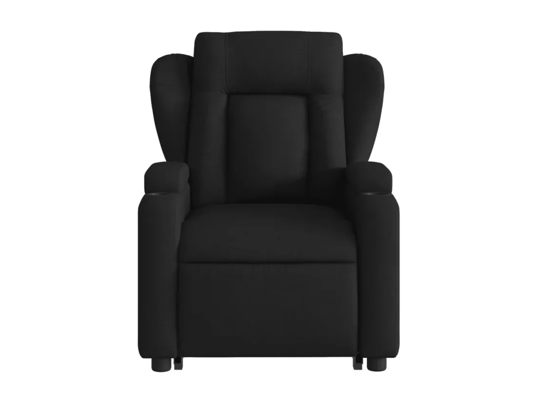 Fauteuil massant inclinable Noir Tissu
