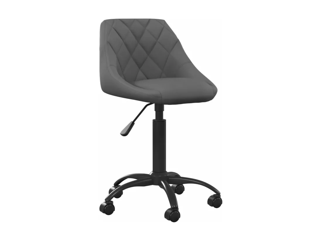 Chaise de bureau Gris foncé Velours