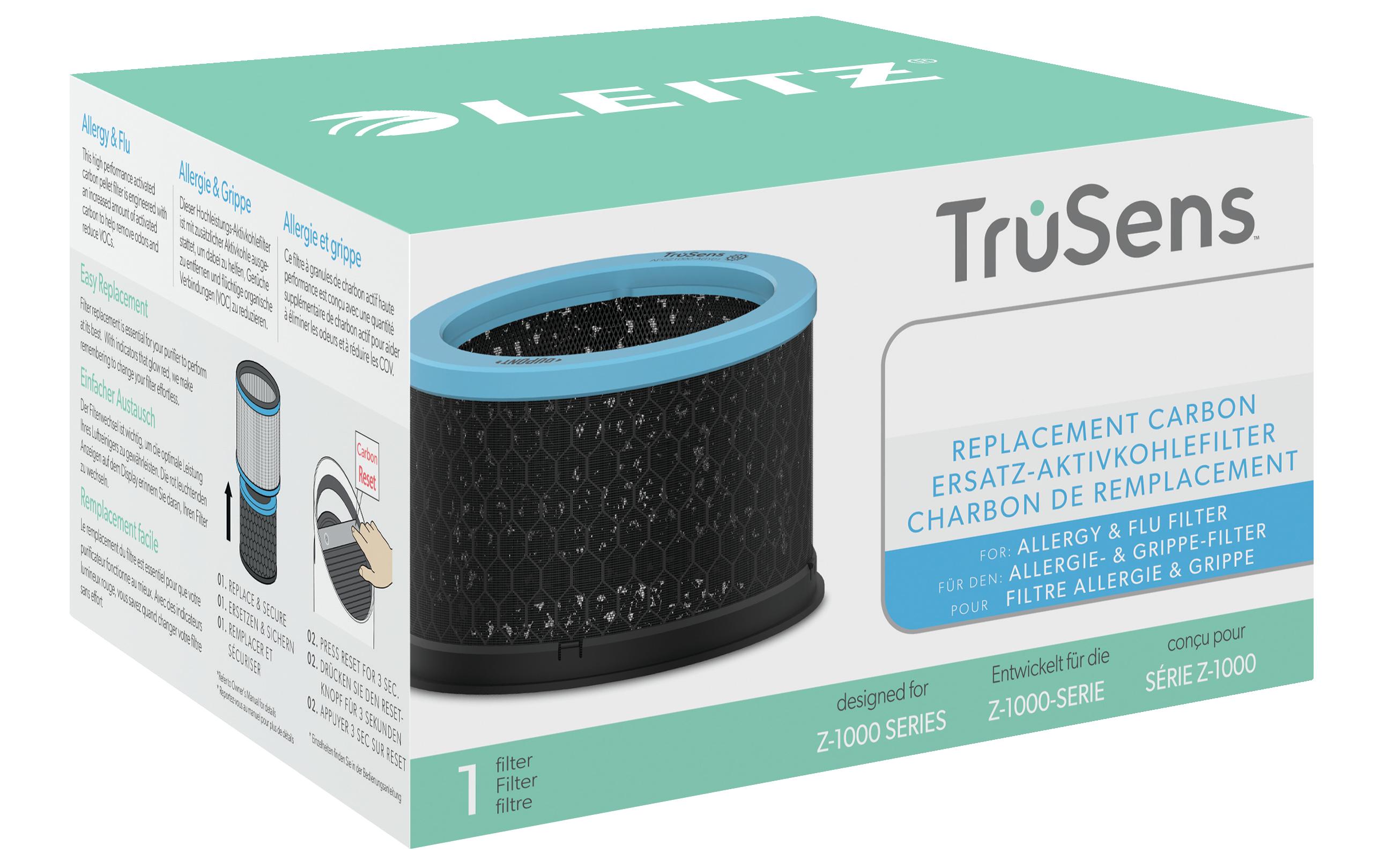 Luftfilter TruSens Allergie & Grippe 1 StückAllergie & Grippe Ersatz-Aktivkohlefilter kompatibel mit Leitz TruSens Z-1000