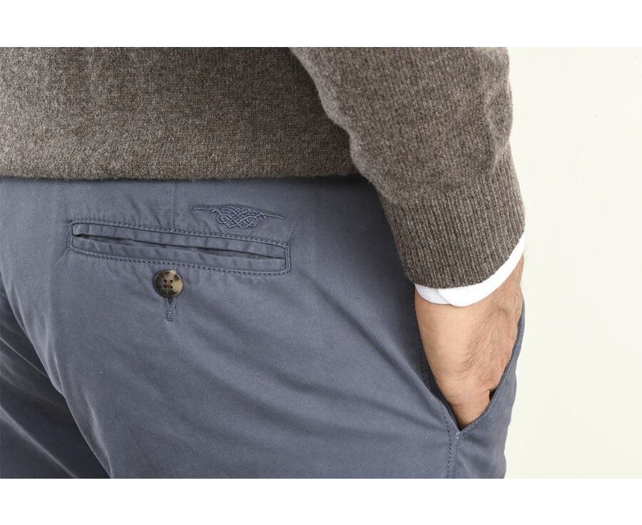 Pantalon chino homme Bleu Gris - KYRK