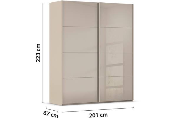 Kledingkast Finca Glans Glas