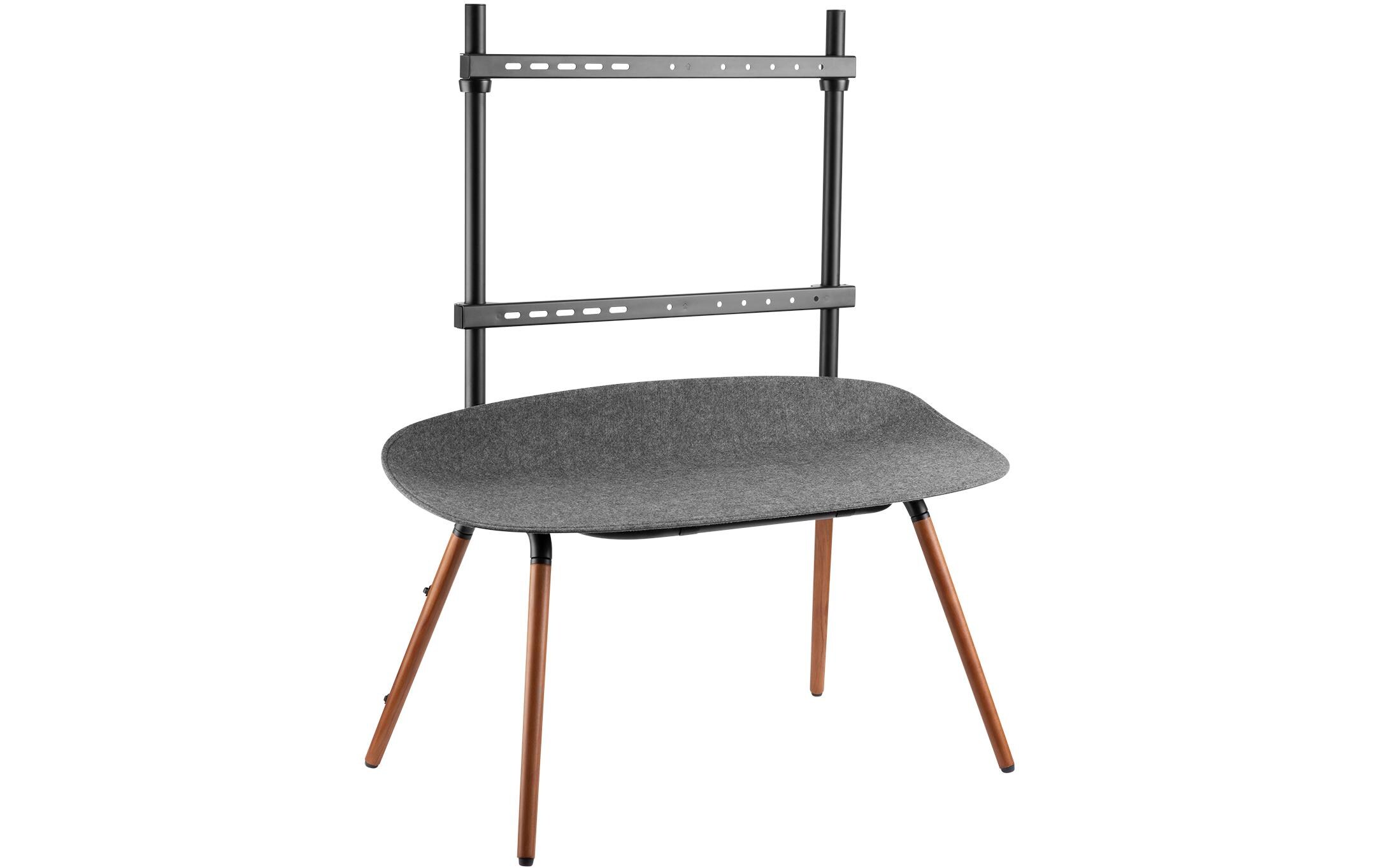 Staffelei My Wall HT25 Braun/Grau/Schwarz<br>Staffelei-Studio-TV Ständer mit Ablage, für 55“ - 70“ (140 - 178 cm), bis 40 kg