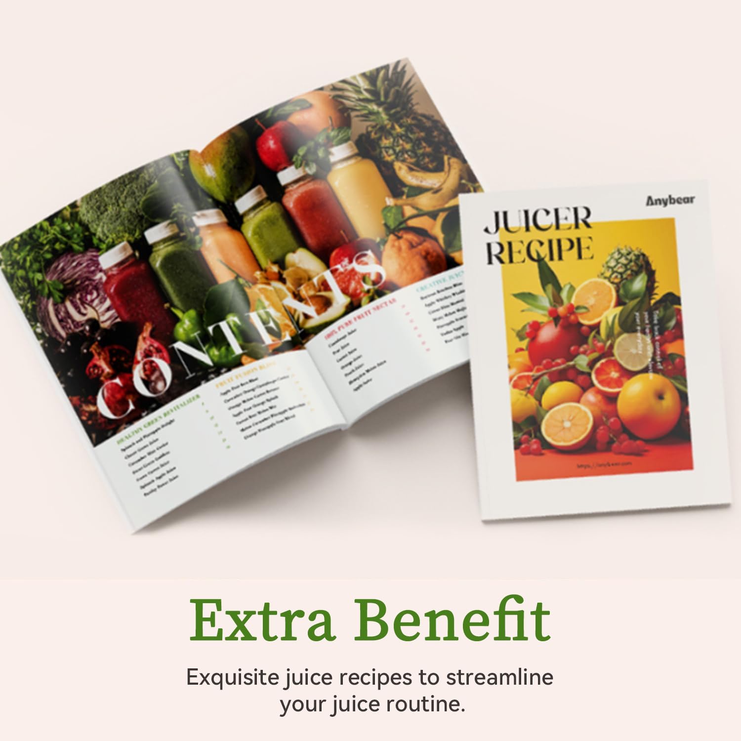 Anybear Entsafter 200W Slow Juicer mit 110 mm großem Einfüllschacht für ganze Früchte/Gemüse | Upgraded Schnecke | Tritan-Material | BPA-frei | Inkl. Saftrezepte (Silbern)
