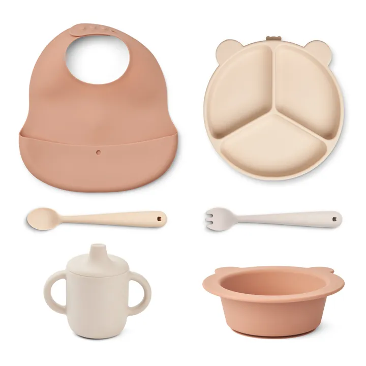 Liewood Set repas en silicone Stina | Rose