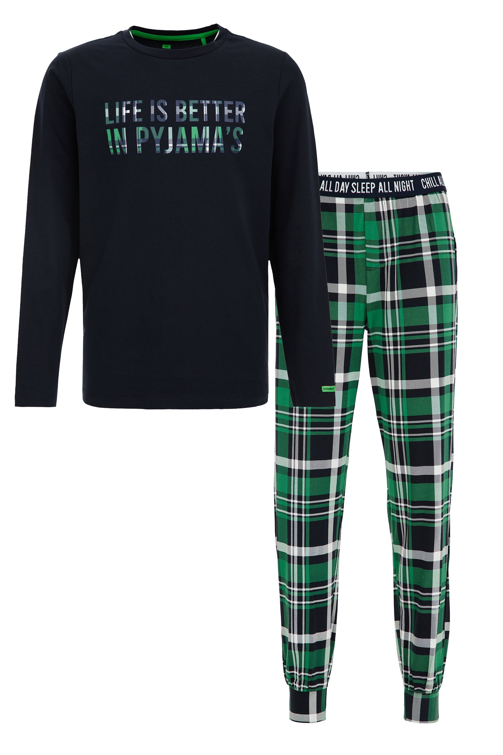 Jongens pyjamaset met dessin WE Fashion Donkerblauw