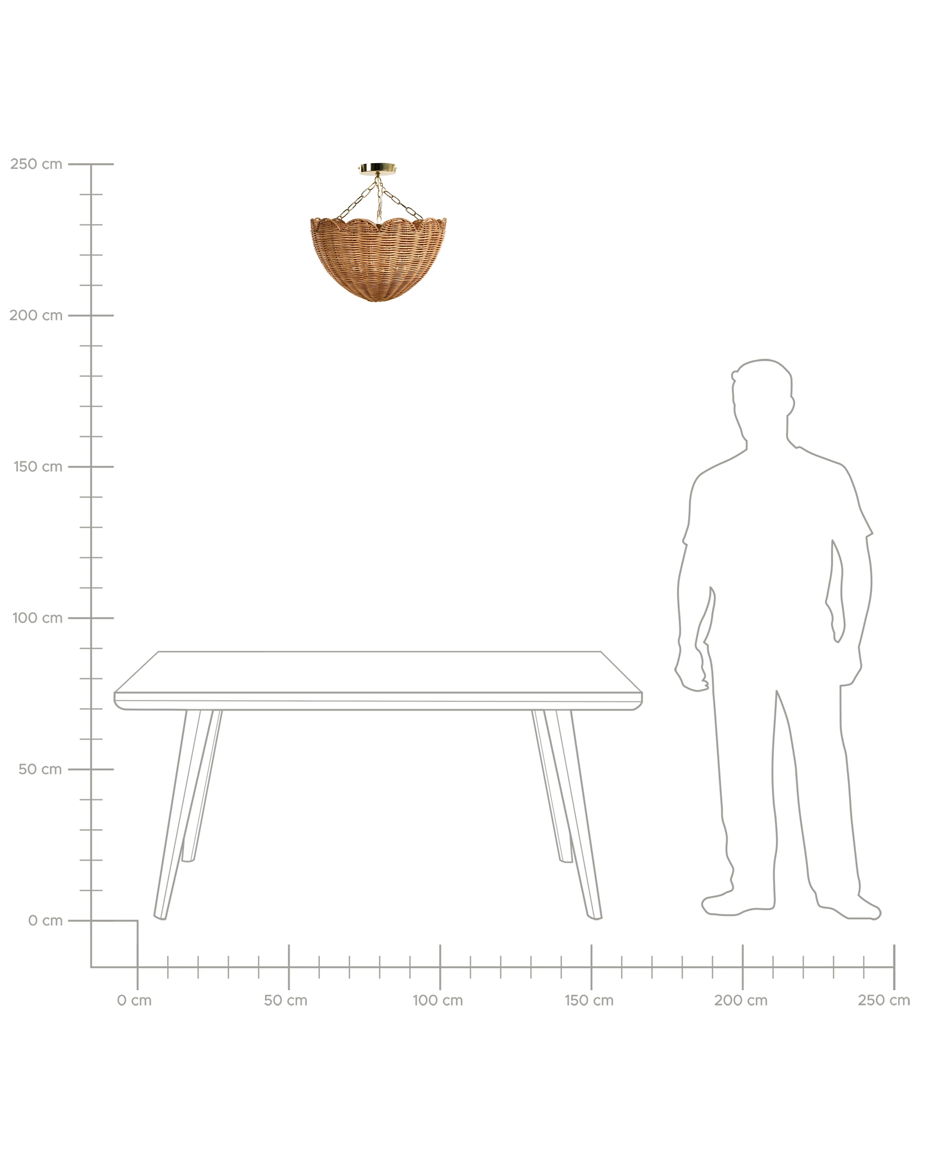 Hanglamp MANDEKAL Rotan Natuurlijk