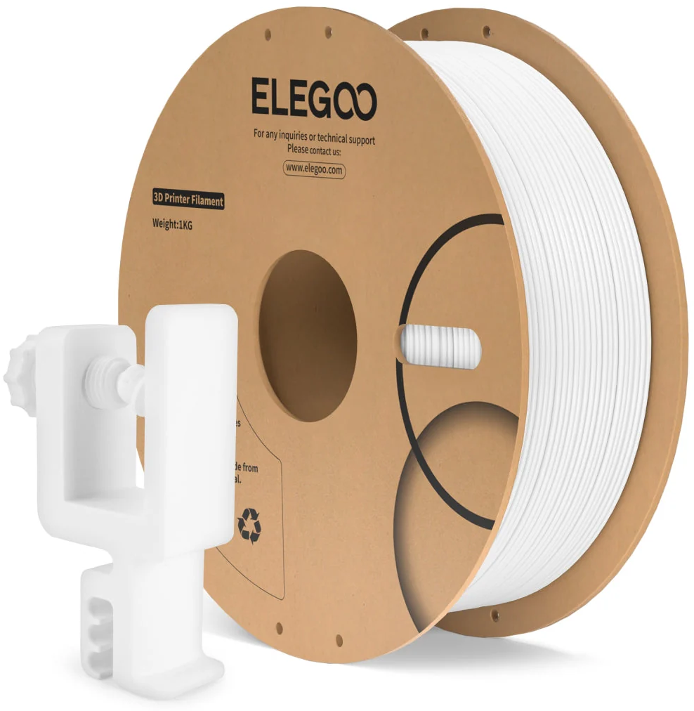 Elegoo  PC White, 1,75 mm / 1000 g    Hochfestes Filament mit hoher Schlag- & Hitzebeständigkeit in White