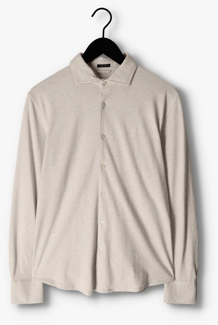 DSTREZZED witte dstrezzed casual overhemd shirt melange pique