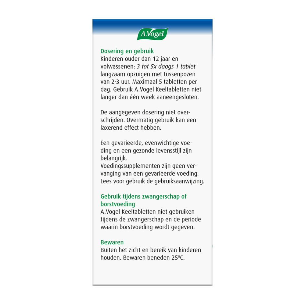 A.Vogel Keeltabletten 20 zuigtabletten