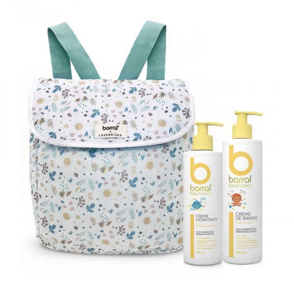 Barral BabyProtect Mochila com Creme de Banho 500ml   Creme Hidratante 400ml