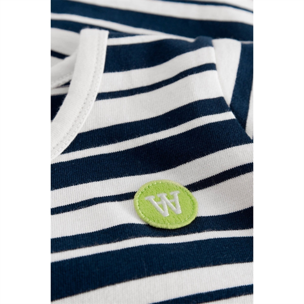 Off White/Navy Stripes Kim Bluse