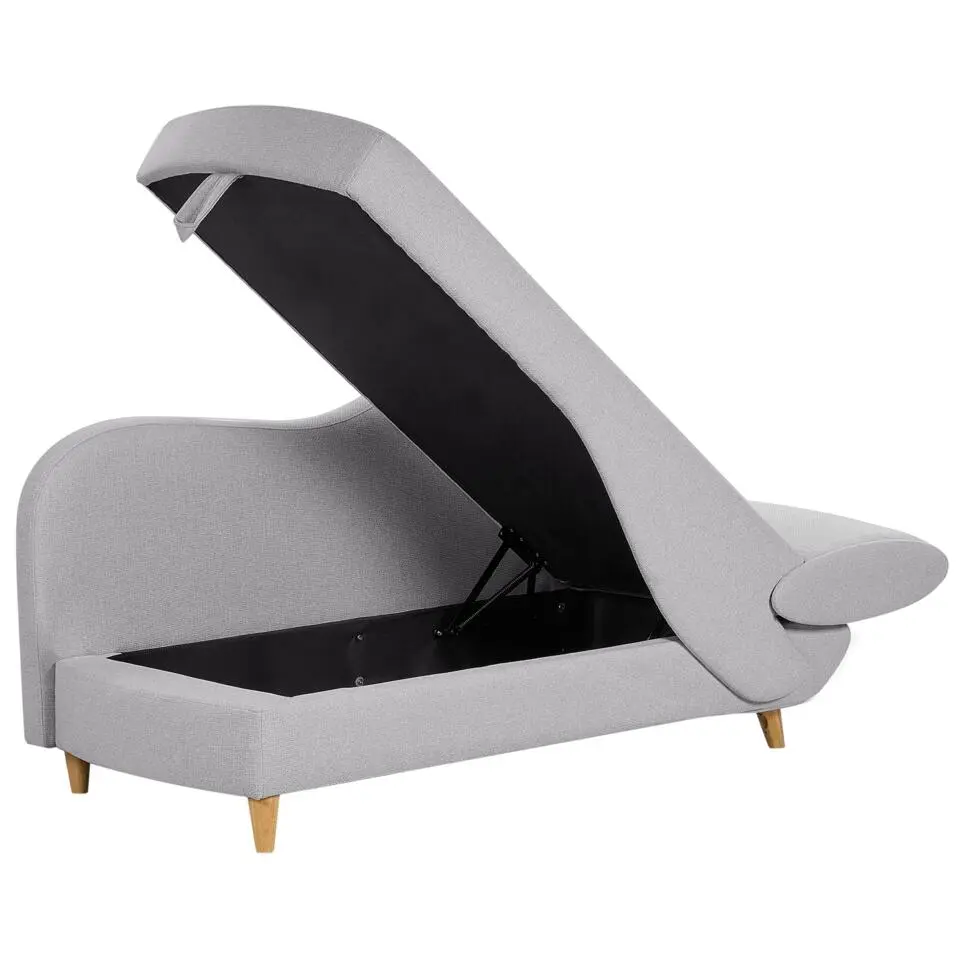 MERI II - Chaise longue - Lichtgrijs - Rechterzijde - Fluweel