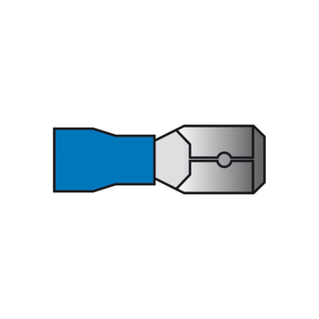 Carpoint Vlakstekker 740 6.3x0.8mm blauw blister 10 Stuks