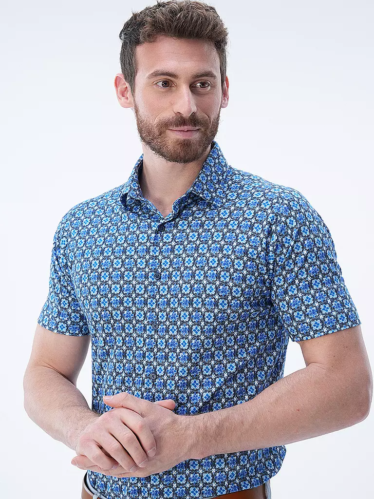 DESOTO Jerseyhemd Slim Fit  blau