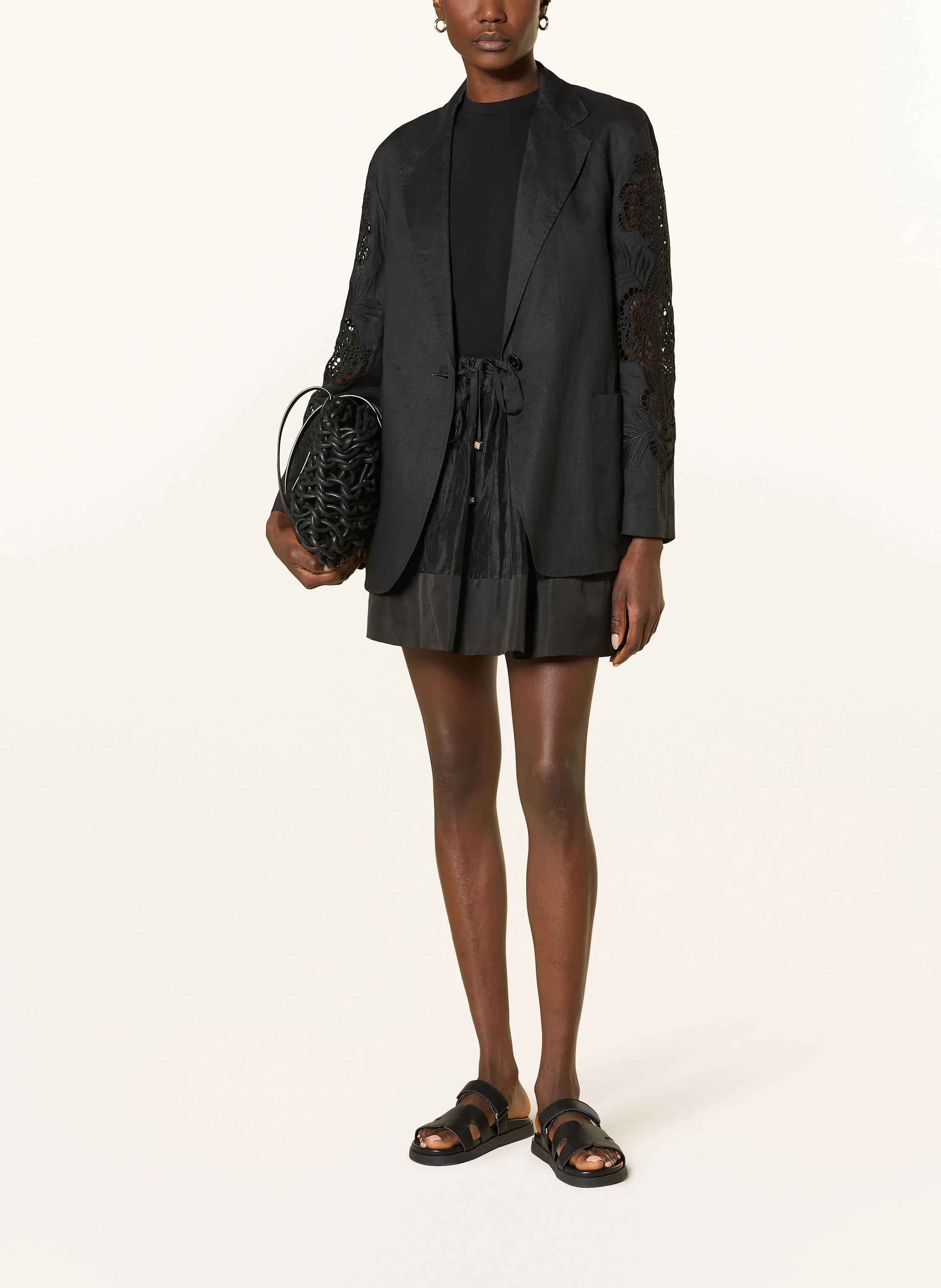Max Mara STUDIO Blazer ANGIZIA aus Leinen mit Spitze
