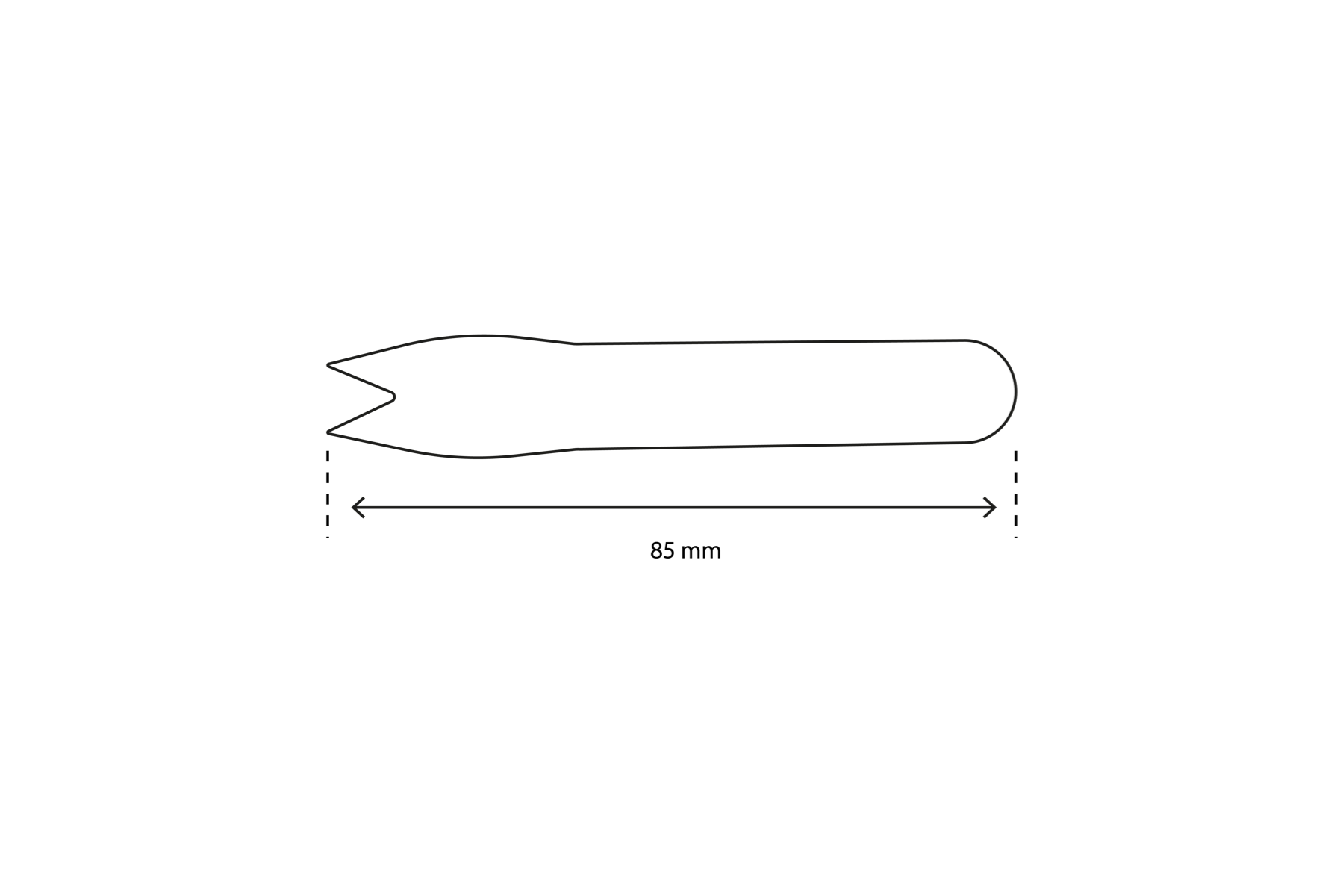 Houten snackvork 85mm FSC 100% BIO