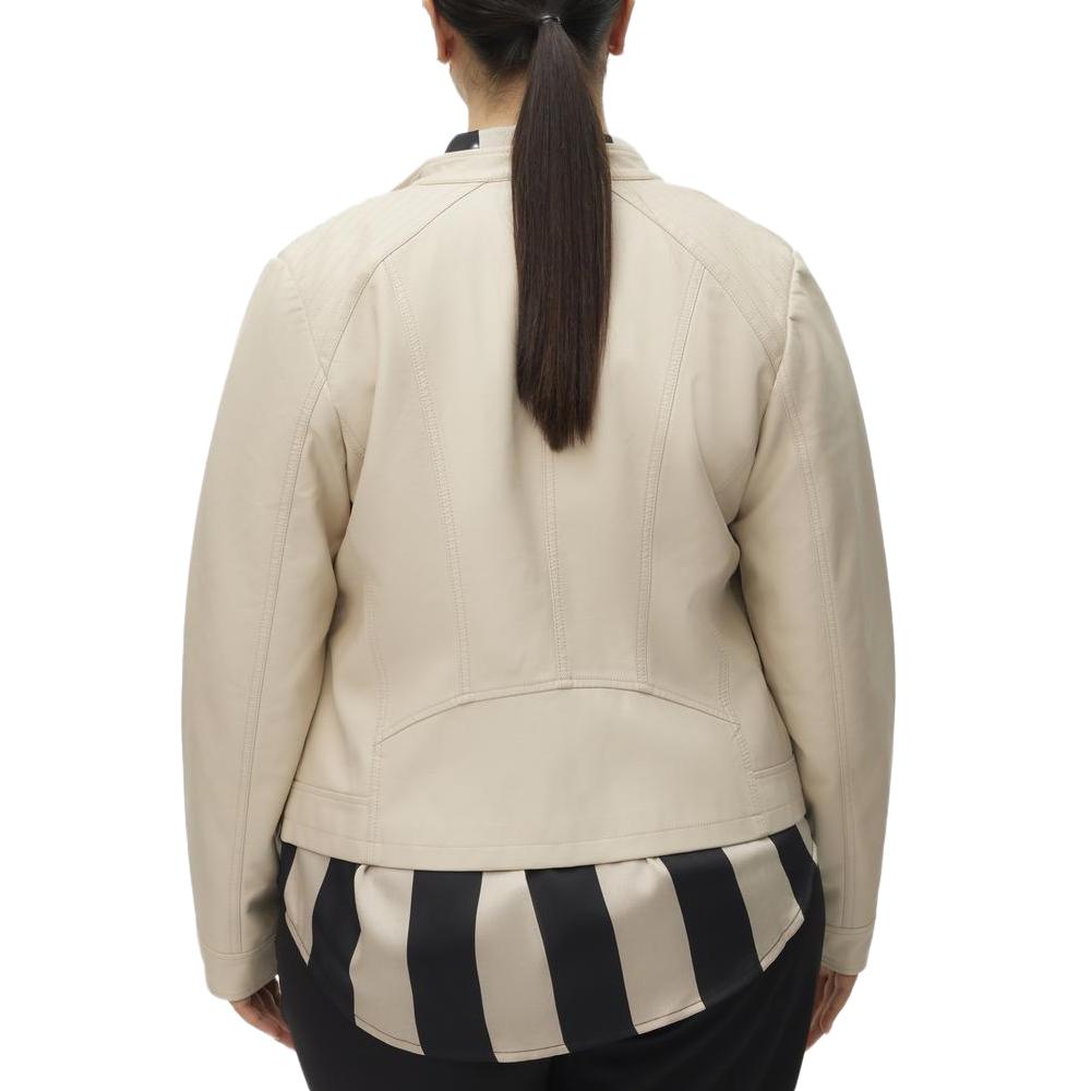 Vero Moda Veste Ecru Similicuir Femme Vero Moda Favodona Coated
